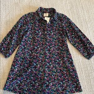 Crewcuts Floral Patterned Dress with 3/4 Sleeves